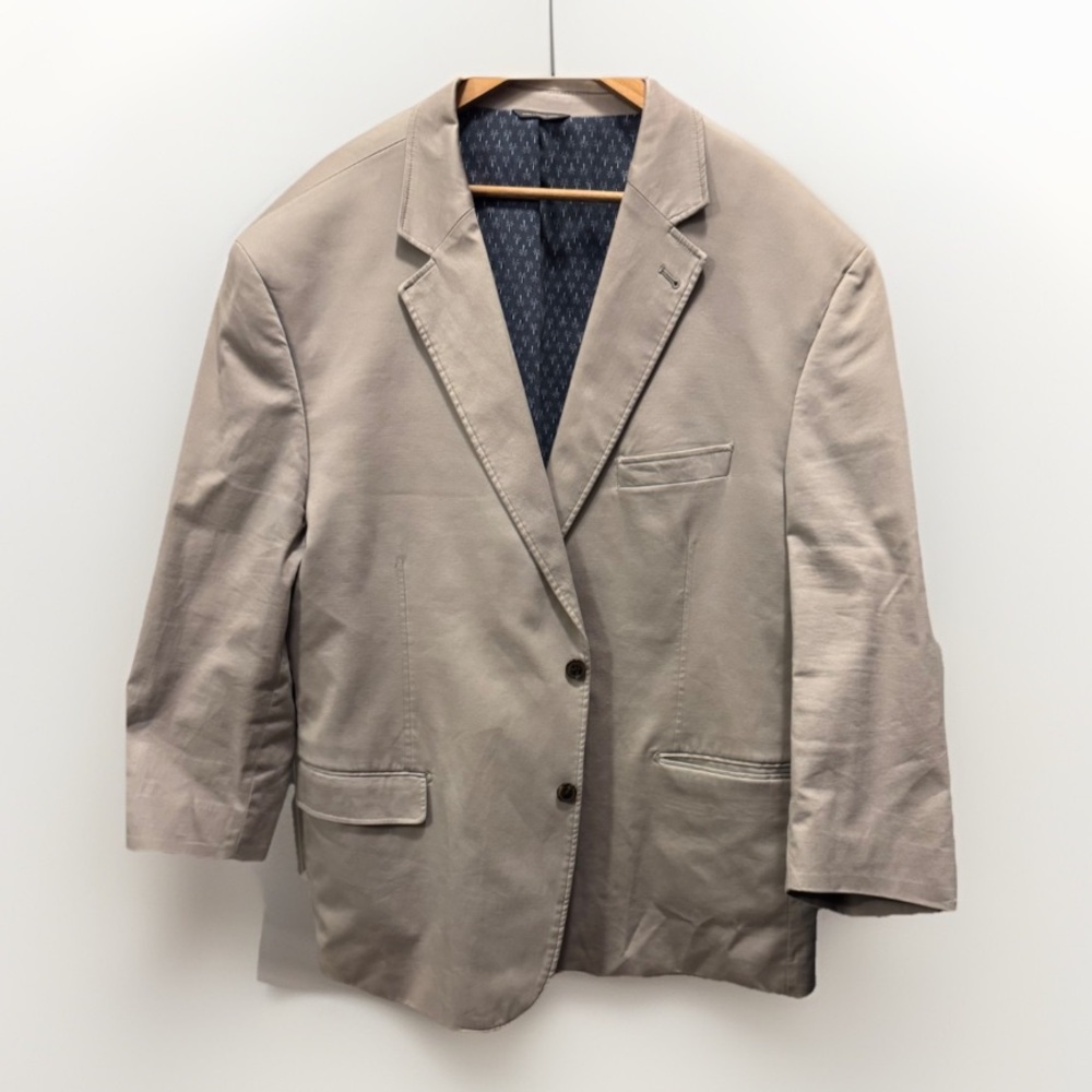 Oak Hill Men’s XXL/2XL Tan Sports Coat/Blazer - Cotton/Polyester 2 Button Front